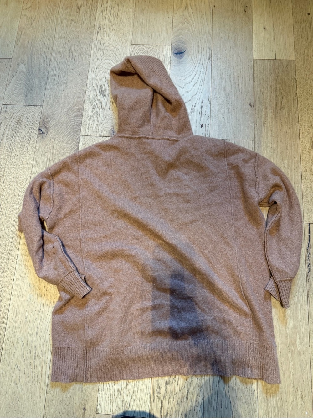 Free People Women's Cashmere camel hoodie size small